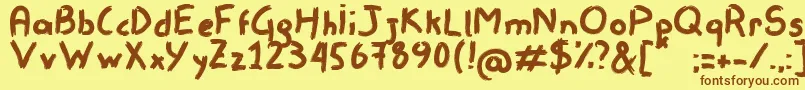 Remisso Font – Brown Fonts on Yellow Background