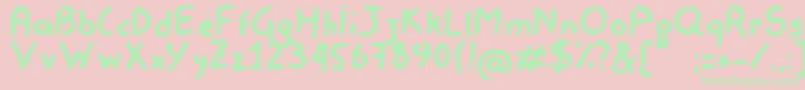 Remisso Font – Green Fonts on Pink Background