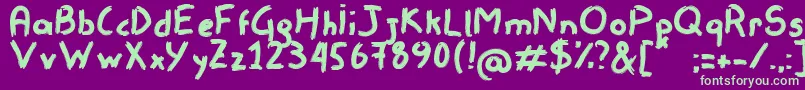 Remisso Font – Green Fonts on Purple Background