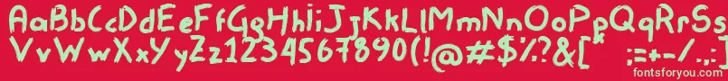 Remisso Font – Green Fonts on Red Background