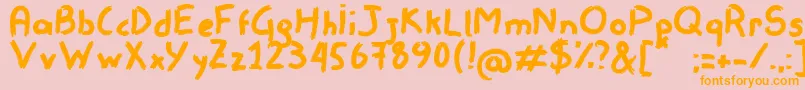 Remisso Font – Orange Fonts on Pink Background