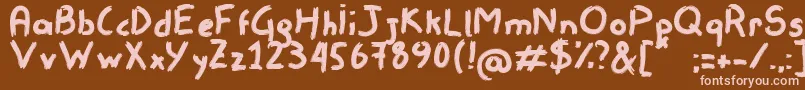Remisso Font – Pink Fonts on Brown Background