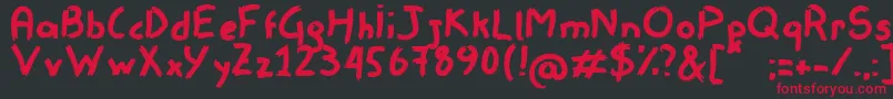 Remisso Font – Red Fonts on Black Background