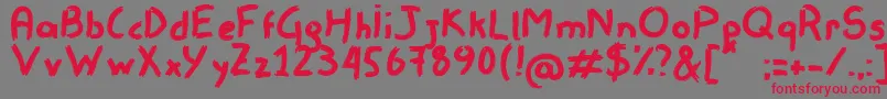 Remisso Font – Red Fonts on Gray Background