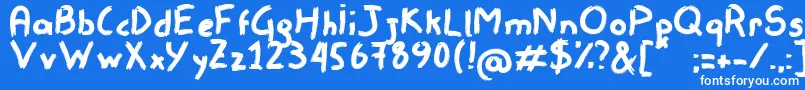 フォントRemisso – 青い背景に白い文字