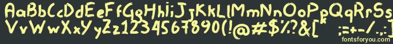 Remisso Font – Yellow Fonts on Black Background