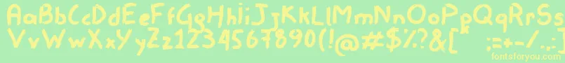 Remisso Font – Yellow Fonts on Green Background