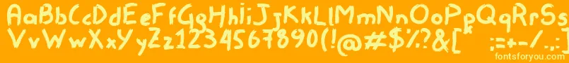 Remisso Font – Yellow Fonts on Orange Background
