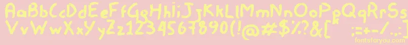 Remisso Font – Yellow Fonts on Pink Background