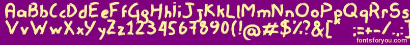 Remisso Font – Yellow Fonts on Purple Background