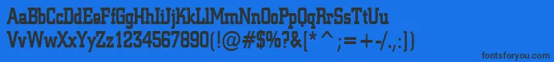 Geo957CondensedBold Font – Black Fonts on Blue Background