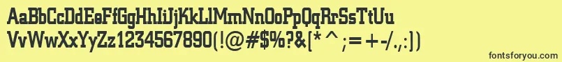 Geo957CondensedBold Font – Black Fonts on Yellow Background