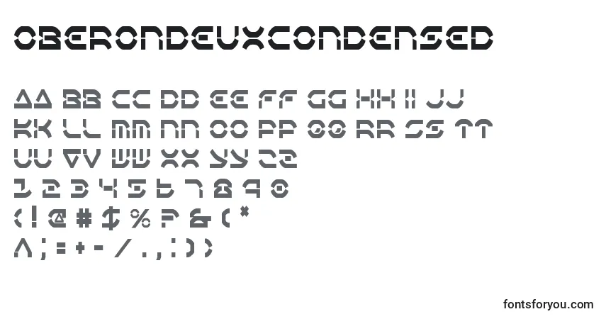 OberonDeuxCondensedフォント–アルファベット、数字、特殊文字