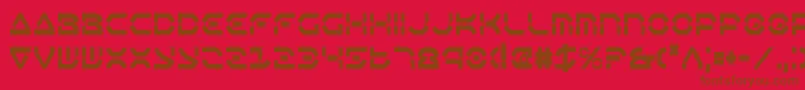 OberonDeuxCondensed Font – Brown Fonts on Red Background