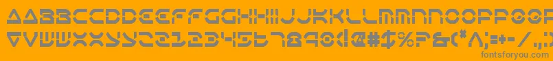 フォントOberonDeuxCondensed – オレンジの背景に灰色の文字