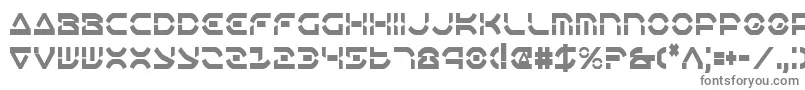 フォントOberonDeuxCondensed – 白い背景に灰色の文字