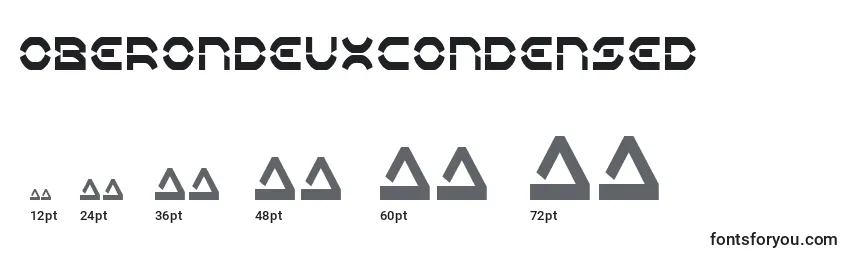 OberonDeuxCondensed Font Sizes