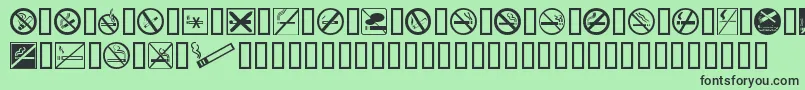 Nosmokin Font – Black Fonts on Green Background