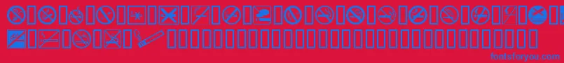 Nosmokin Font – Blue Fonts on Red Background