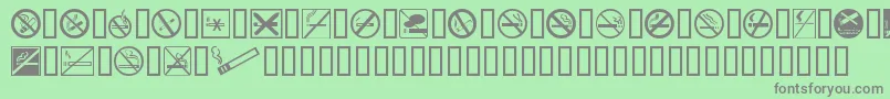 Nosmokin Font – Gray Fonts on Green Background