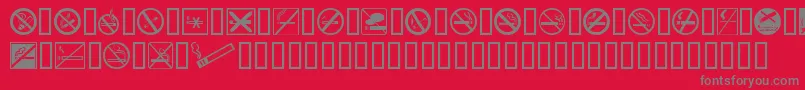 Nosmokin Font – Gray Fonts on Red Background