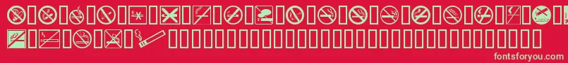 Nosmokin Font – Green Fonts on Red Background