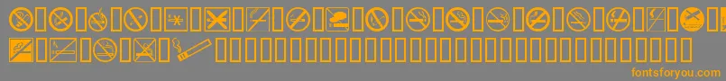 Nosmokin Font – Orange Fonts on Gray Background