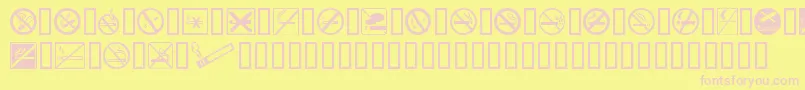 Nosmokin Font – Pink Fonts on Yellow Background