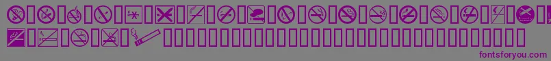フォントNosmokin – 紫色のフォント、灰色の背景