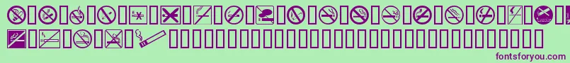 Nosmokin Font – Purple Fonts on Green Background