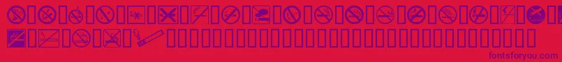 Nosmokin Font – Purple Fonts on Red Background