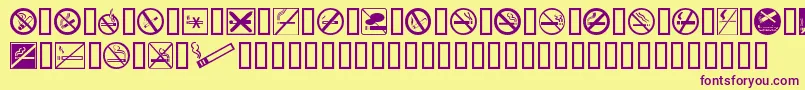 Nosmokin Font – Purple Fonts on Yellow Background