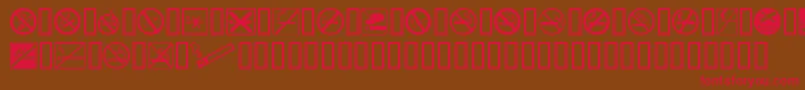 Nosmokin Font – Red Fonts on Brown Background