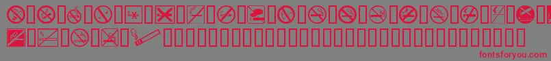 Nosmokin Font – Red Fonts on Gray Background