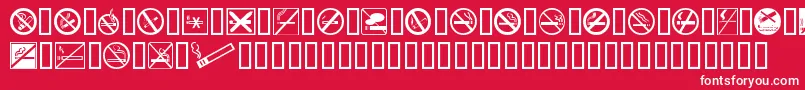 Nosmokin Font – White Fonts on Red Background