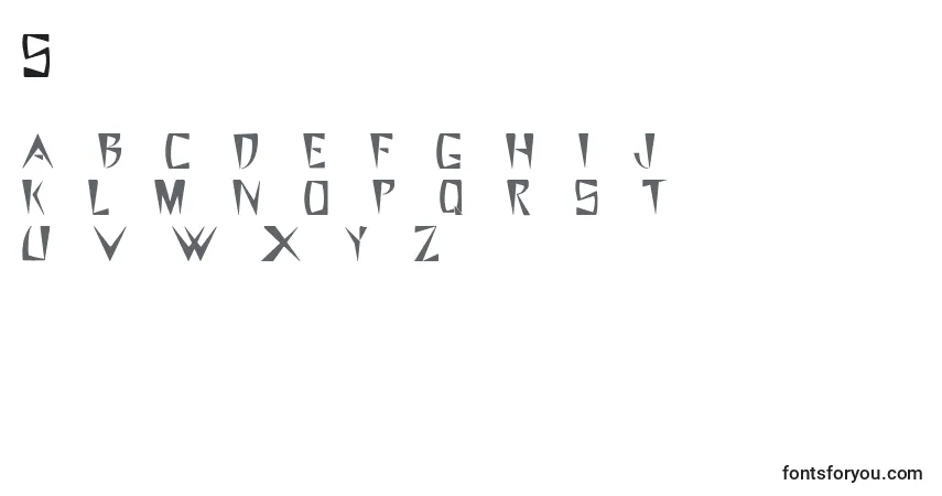 A fonte Steezy – alfabeto, números, caracteres especiais