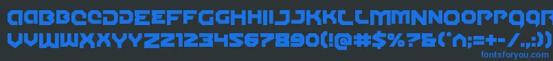 Gunnerstormdrop Font – Blue Fonts on Black Background