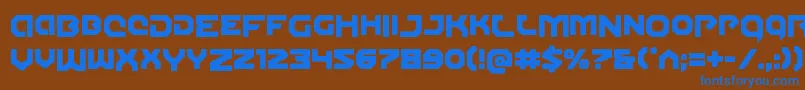 Gunnerstormdrop Font – Blue Fonts on Brown Background