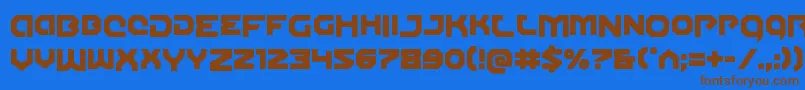 Gunnerstormdrop Font – Brown Fonts on Blue Background