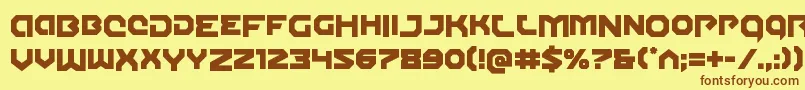 Gunnerstormdrop Font – Brown Fonts on Yellow Background