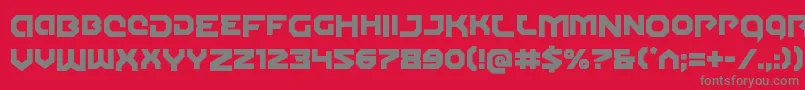 Gunnerstormdrop Font – Gray Fonts on Red Background