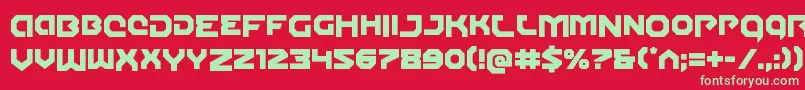 Gunnerstormdrop Font – Green Fonts on Red Background