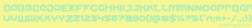 Gunnerstormdrop Font – Green Fonts on Yellow Background