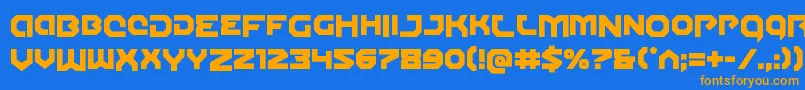 Gunnerstormdrop Font – Orange Fonts on Blue Background
