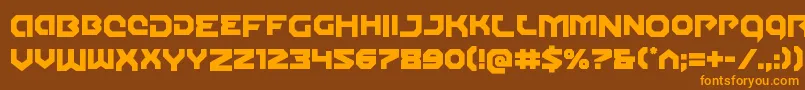 Gunnerstormdrop Font – Orange Fonts on Brown Background