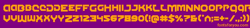 Gunnerstormdrop Font – Orange Fonts on Purple Background