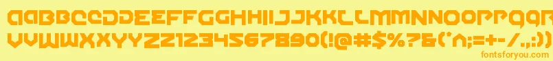 Gunnerstormdrop Font – Orange Fonts on Yellow Background