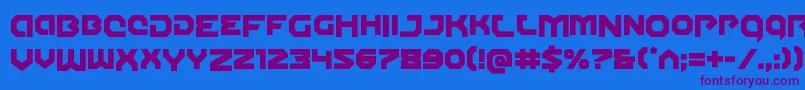 Gunnerstormdrop Font – Purple Fonts on Blue Background
