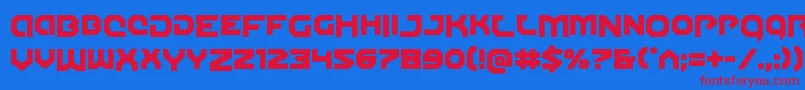 Gunnerstormdrop Font – Red Fonts on Blue Background