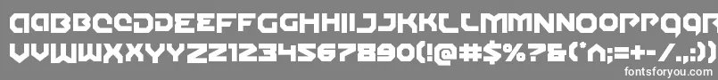 フォントGunnerstormdrop – 灰色の背景に白い文字